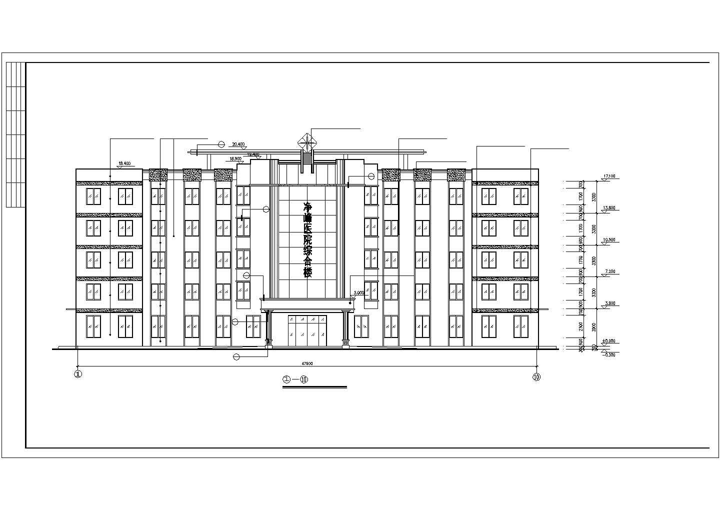 某地逸夫医院综合楼建筑设计CAD施工图