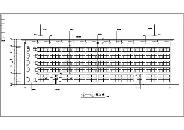 某地区机械厂10号厂房建筑设计CAD施工图-图二
