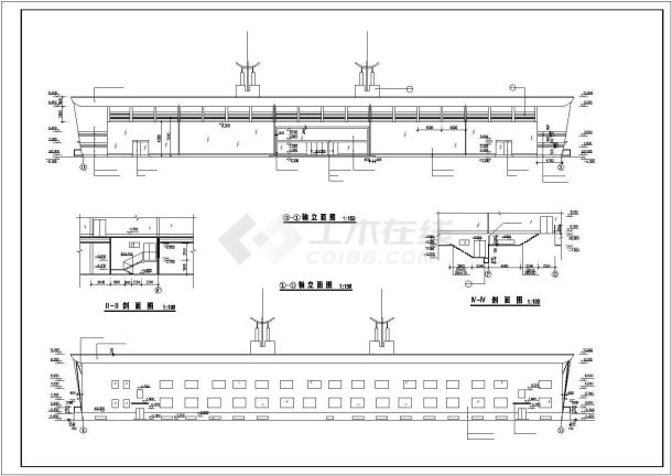 某地区大众汽车展厅建筑设计CAD施工图-图二