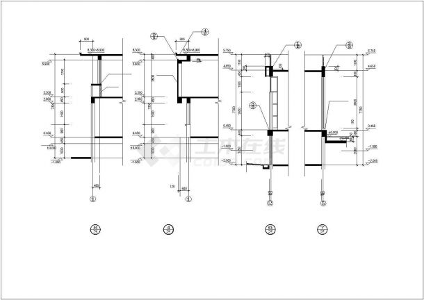 某地区西华园6号别墅建筑设计CAD施工图-图二