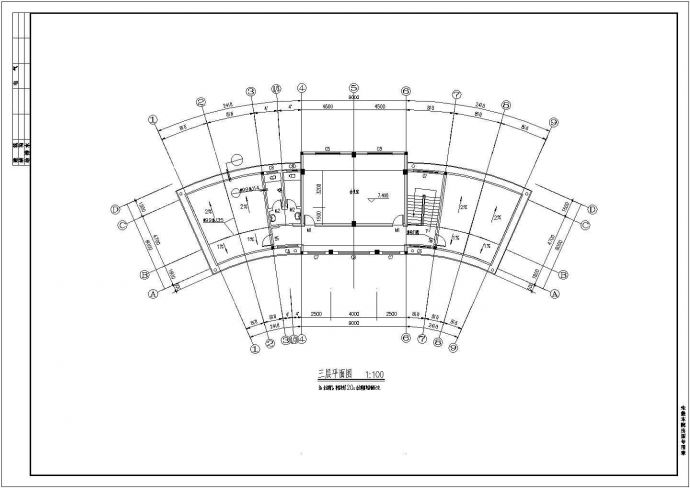 某地区三层老年活动中心建筑设计CAD施工图_图1