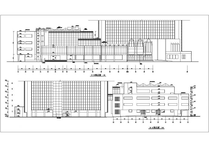 某四层展览中心建筑设计CAD施工图_图1