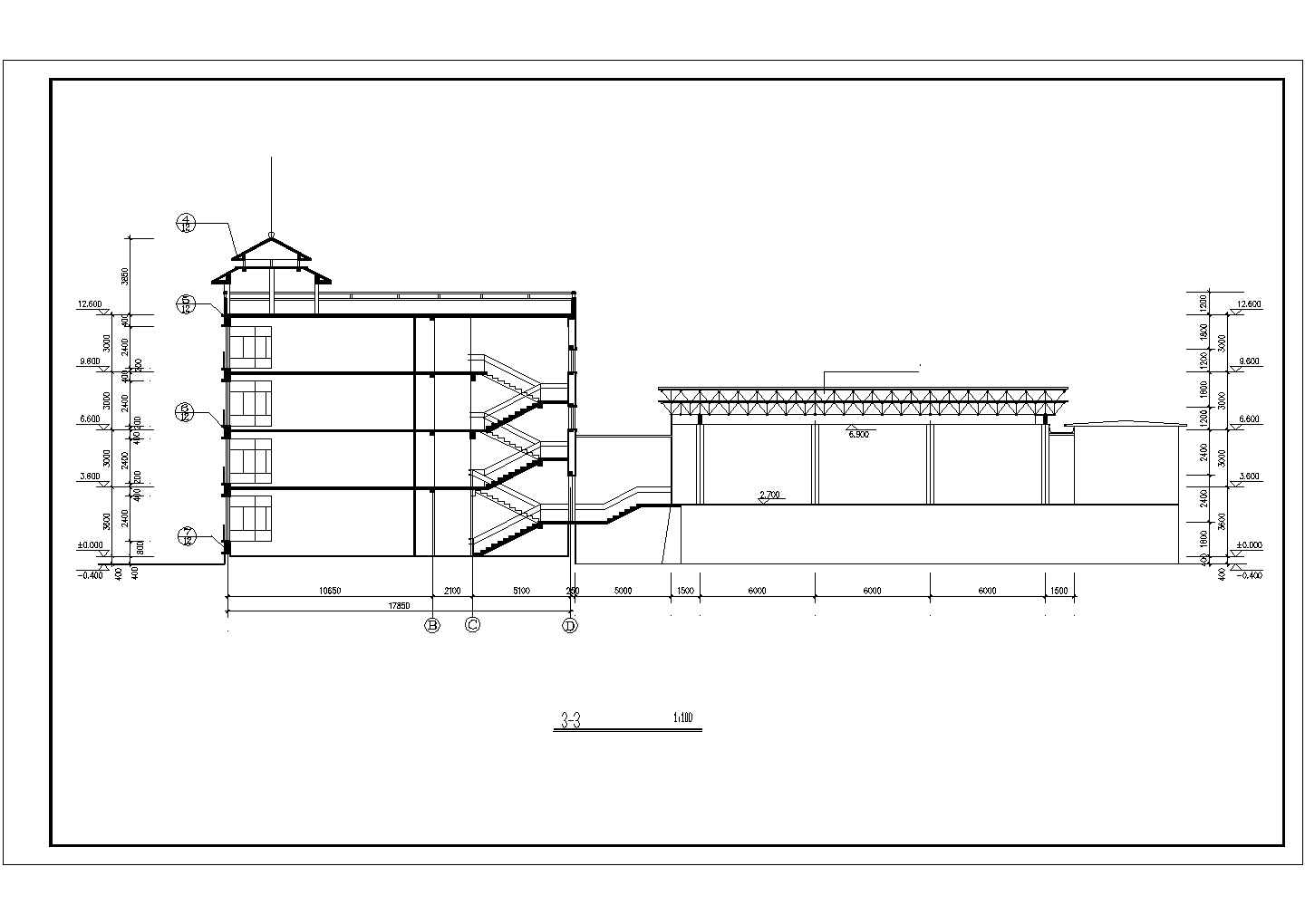 某铜矿地区敬老院全套建筑设计CAD施工图