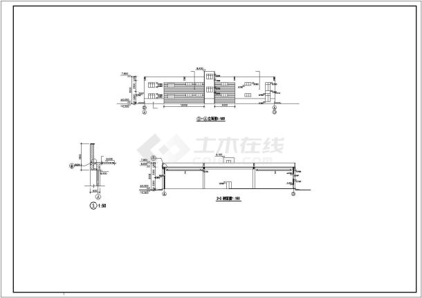 某公司2层仓库建筑设计CAD施工图-图一