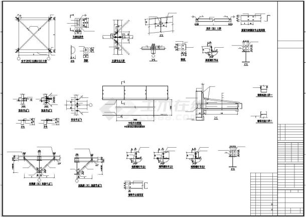 三层框架生产车间厂房结构施工图-图一