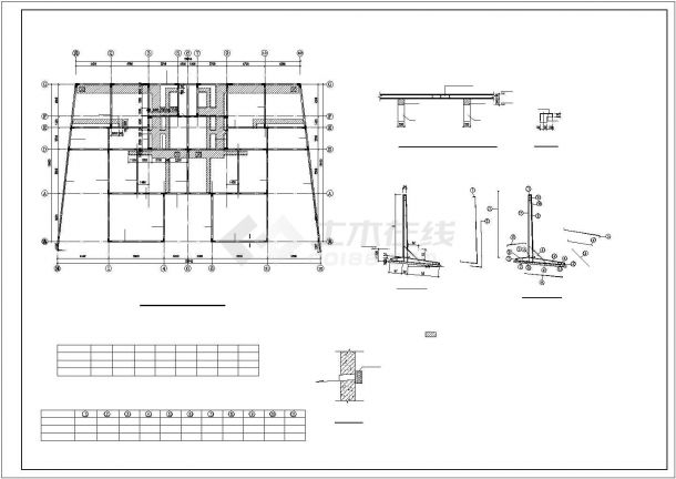 两层异形柱框架结构高档别墅结构施工图（精品）-图一