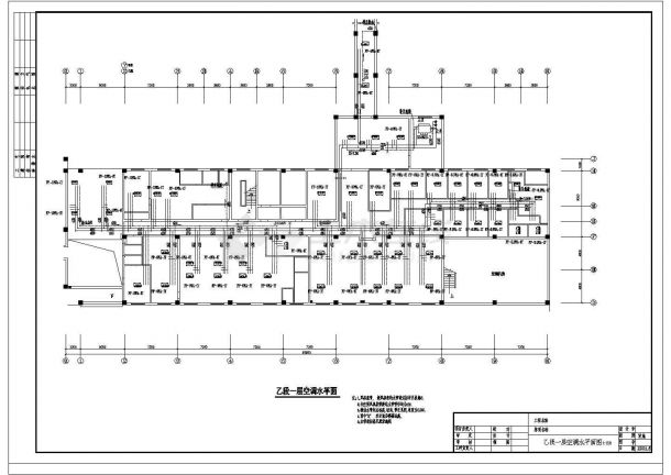 某市桑拿浴室建筑中心空调工程平面设计施工图-图一