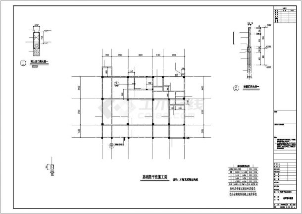 [南昌]风景区3层框架别墅结构cad施工图-图一