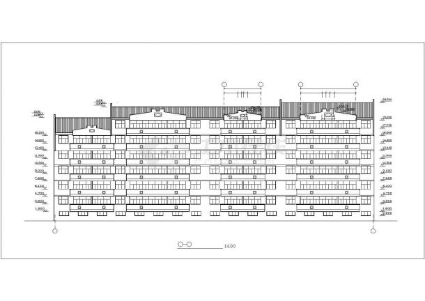稀缺7层住宅CAD建筑施工设计图纸-图二