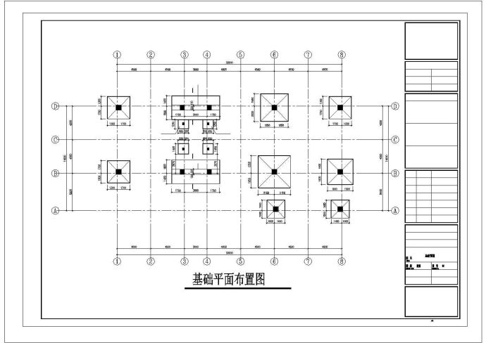 小高层办公楼结构布置CAD参考图_图1