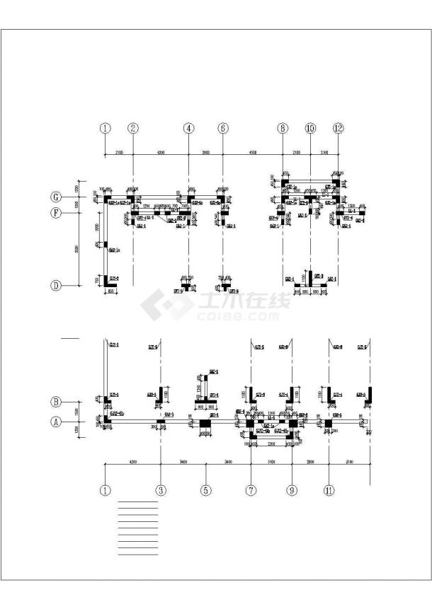 [邯郸]剪力墙结构商住楼结构施工图（13层筏板基础）-图一