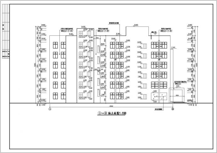 某中医院五层住院楼的CAD建筑方案图_图1