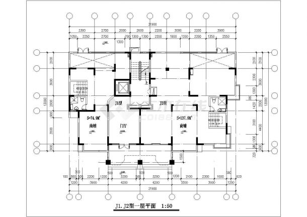 某地31个住宅户型建筑施工设计CAD图-图一