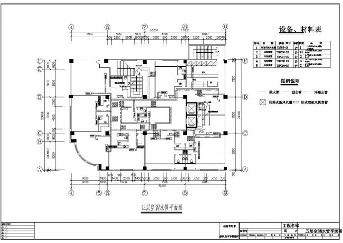 酒店中央空调设计施工图（风冷模块式机组）_图1
