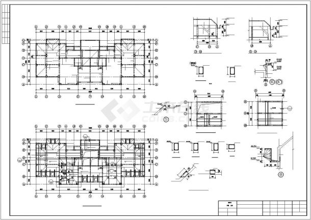 [烟台]框剪结构住宅楼施工图（16层筏板基础）-图一