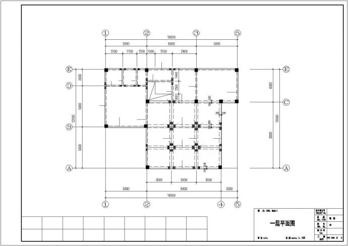 [兰州]框架结构别墅结构施工图（二层坡屋顶）_图1