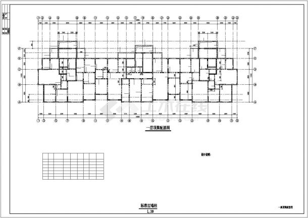 剪力墙结构住宅楼结构施工图（20层桩基础）-图一