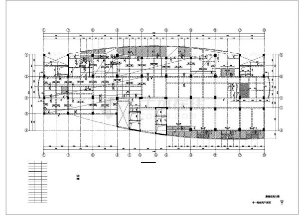[武汉]框架剪力墙结构住院大楼结构施工图（12层桩基础）-图一