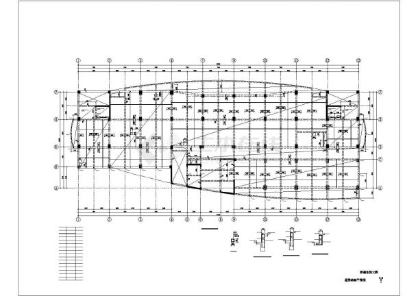 [武汉]框架剪力墙结构住院大楼结构施工图（12层桩基础）-图二