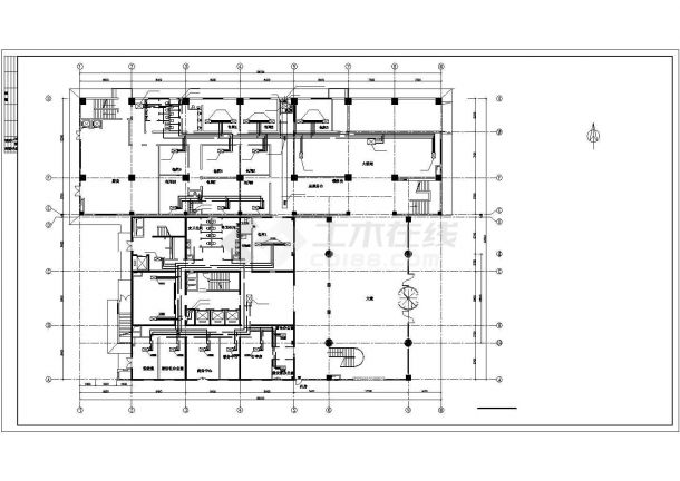 酒店空调通风安装系统施工平面CAD参考图-图二