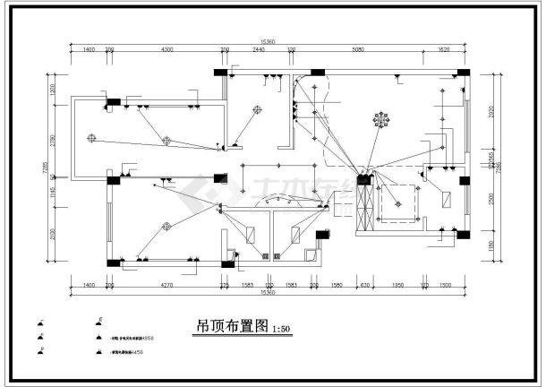 某高层家居室内装修设计cad平面布置图-图一