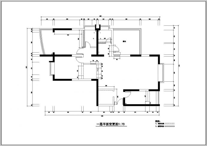 某多层住宅楼室内装修cad施工图纸_图1