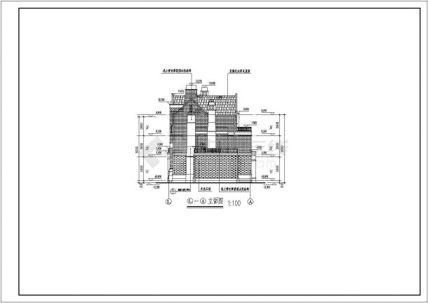 英式风格别墅三层独栋别墅的CAD建筑结构水电施工图-图一