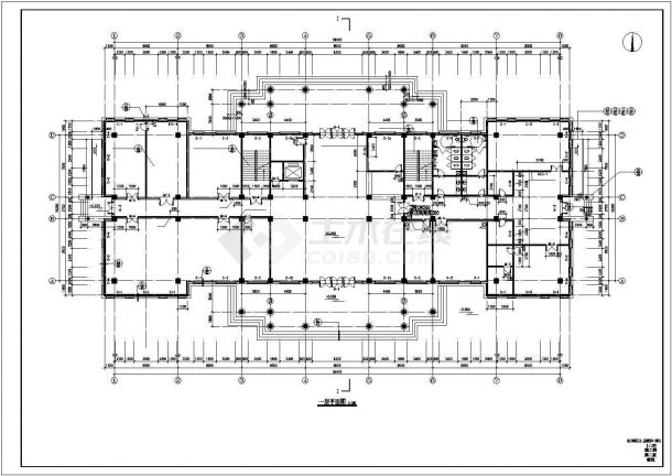 现代欧式风格办公楼CAD全套施工图-图一