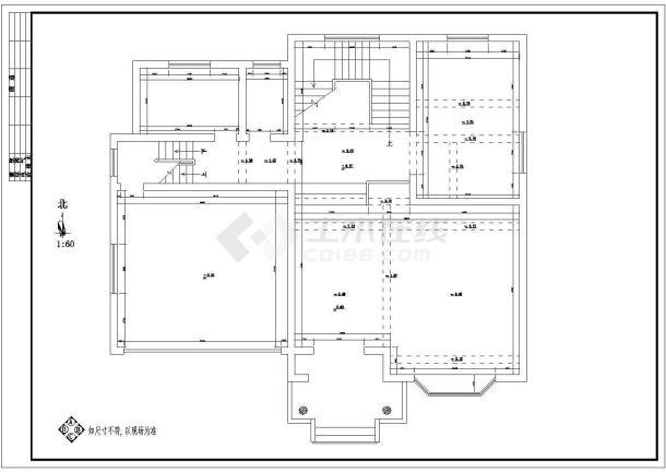 两层别墅室内装修设计cad施工图-图一