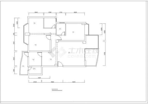 大户型室内家装设计cad方案施工图-图二