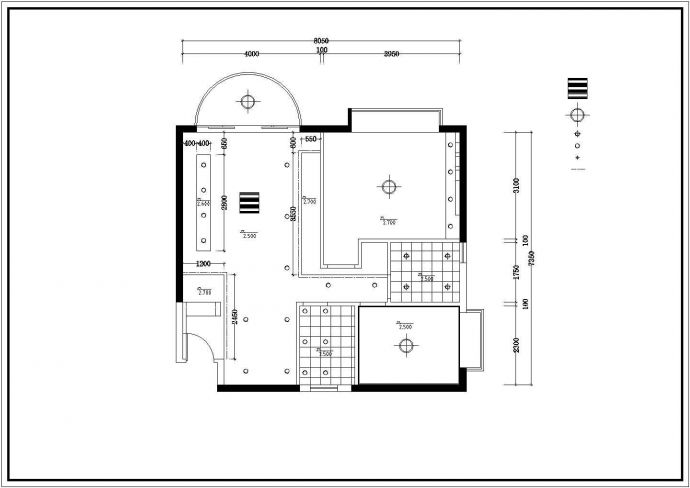 两居室样板房家装设计CAD施工图_图1
