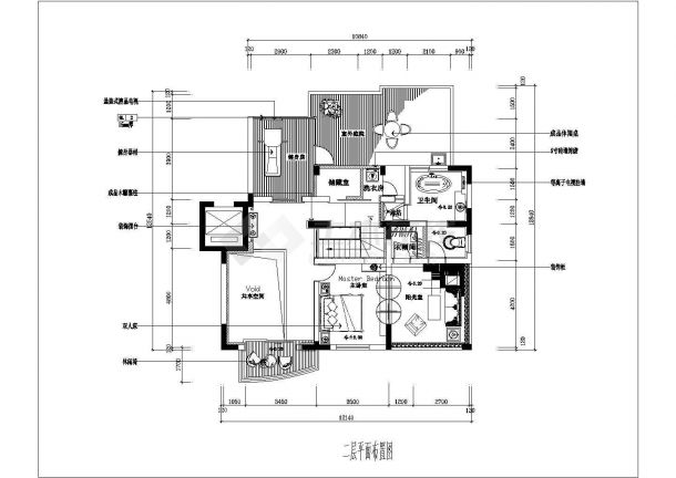 某地二层标准别墅空调图（共4张）-图二