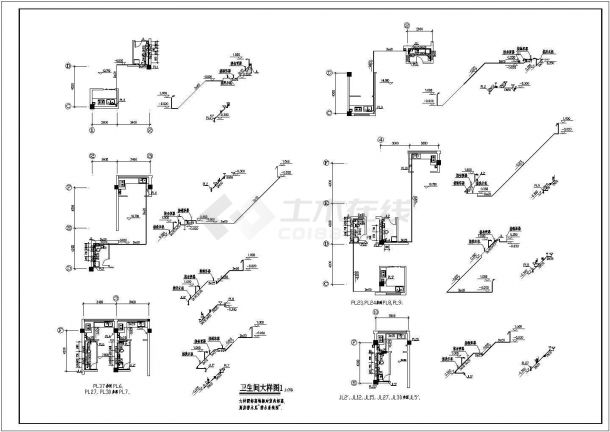 中心街商住楼建筑给排水施工图-图一