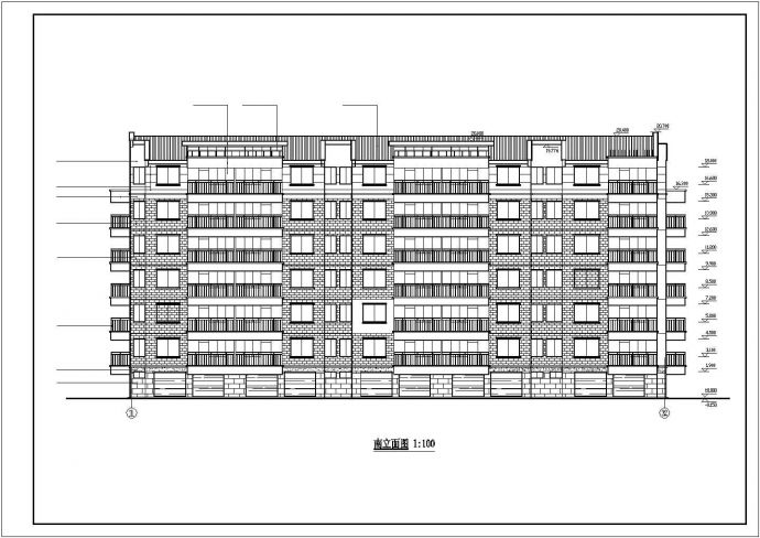某小区多层住宅楼建筑设计CAD施工图_图1