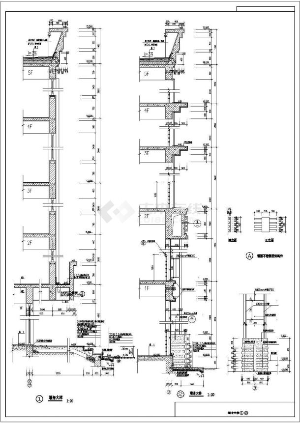 金州某商贸城全套建筑设计施工CAD图-图一