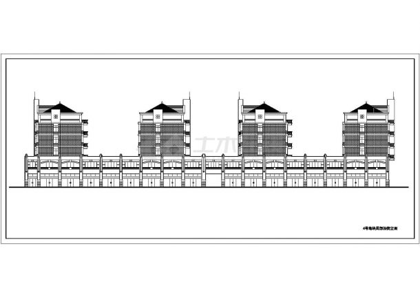 某地酒店商住楼建筑设计方案CAD图-图一