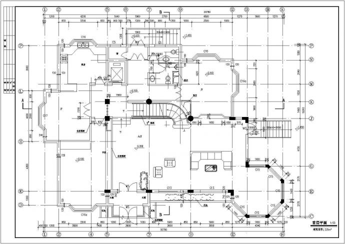 某地100例室内大型平面别墅设计图_图1