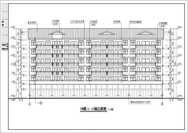带阁楼多层住宅建筑图（共11张）-图一