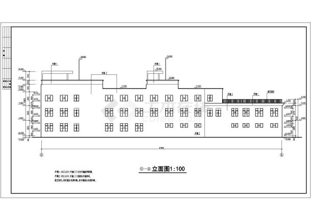 某地区多层小型会所建筑图（含建筑说明）-图一