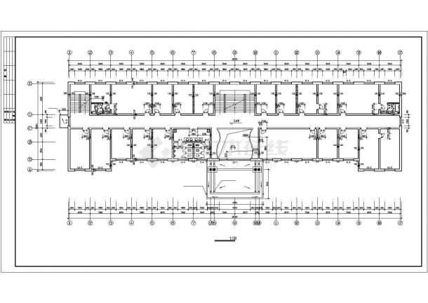 四层办公楼建筑全套CAD施工图纸-图二