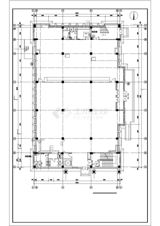 办公楼空调通风施工cad参考图-图一