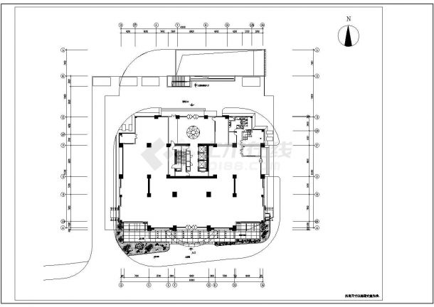 某市花园商业街详细装修CAD设计施工图-图二