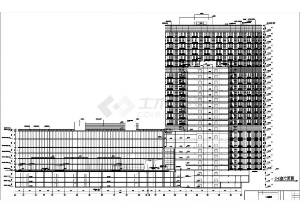 [长沙]某医院二十三层医疗急救外科大楼建筑设计施工CAD图-图二