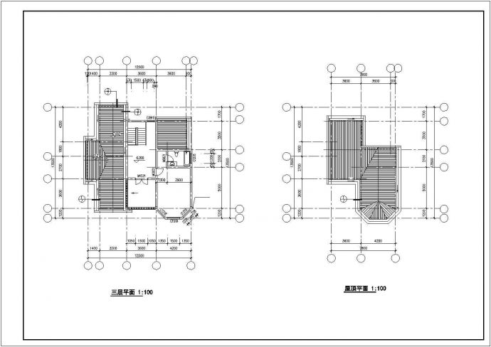 三层别墅建筑设计CAD施工图_图1