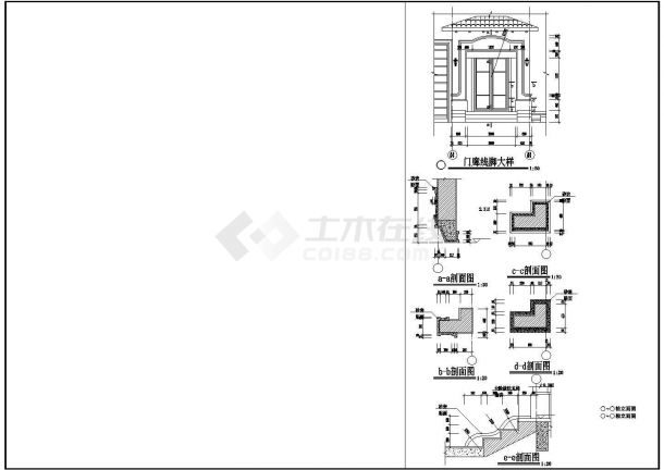 [肇庆]某三层别墅建筑设计施工CAD图-图一