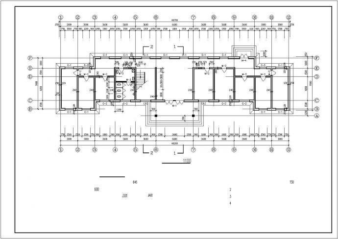 两层小型办公楼建筑设计cad施工图_图1