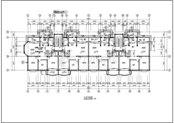 一套公司员工宿舍建筑图（共16张）-图一