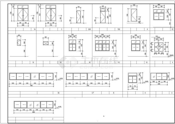 某员工宿舍楼建筑CAD图-图二