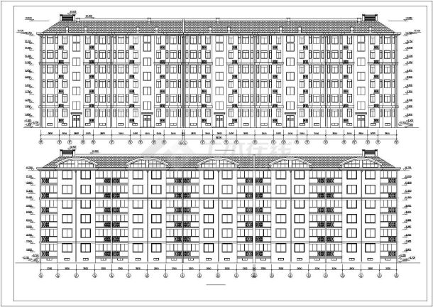 某住宅建筑方案cad平立面图-图二