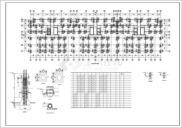 [武汉]框剪结构高层住宅结构施工图（18层墩基础）-图二
